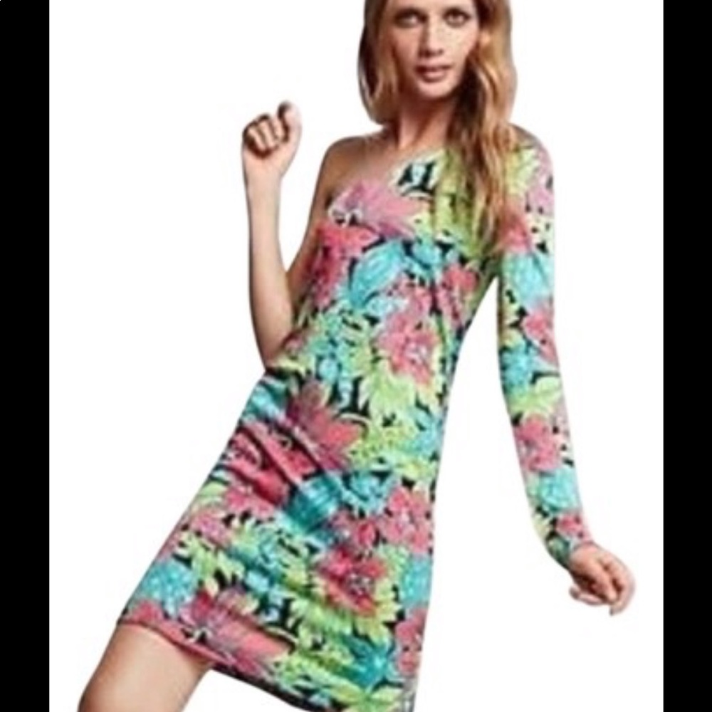 Lilly Pulitzer one shoulder floral dress